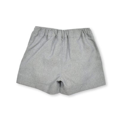 裾カットウエストベルト風キュロットパンツ(95~150cm) （グレー系）｜詳細画像