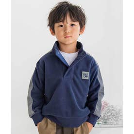 【店舗限定】ボアヘンリーネックプルオーバー(95～160cm) （ネイビー）