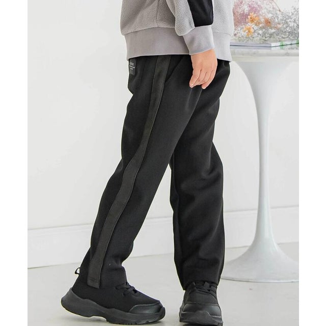【店舗限定】サイドラインロングパンツ(95～160cm) （ブラック）