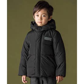 フード取り外しダウンジャケット(95~160cm) （ブラック）