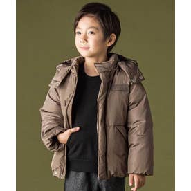 フード取り外しダウンジャケット(95~160cm) （ブラウン）