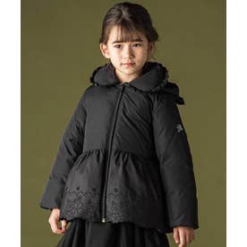 花刺しゅうダウンコート(95~160cm) （ブラック）