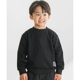 【店舗限定】裏毛エルボーパッチトレーナー(95～150㎝) （ブラック）