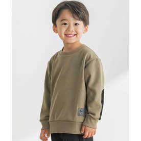 【店舗限定】裏毛エルボーパッチトレーナー(95～150㎝) （グリーン）
