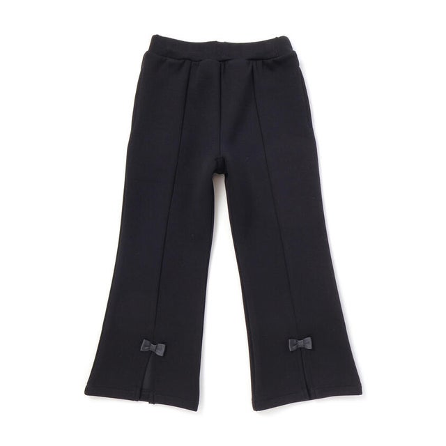 【店舗限定】リボンポイントポンチフレアパンツ(95～160㎝) （ブラック）