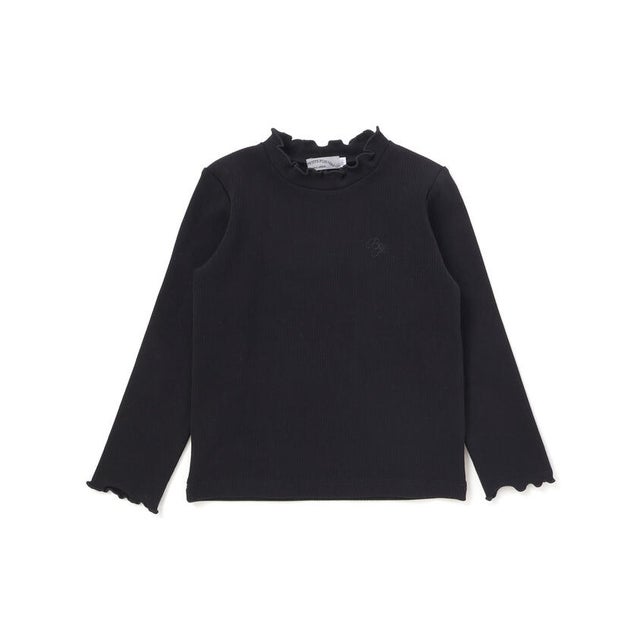 【店舗限定】プチハイネックリブトップス(95～150㎝) （ブラック）