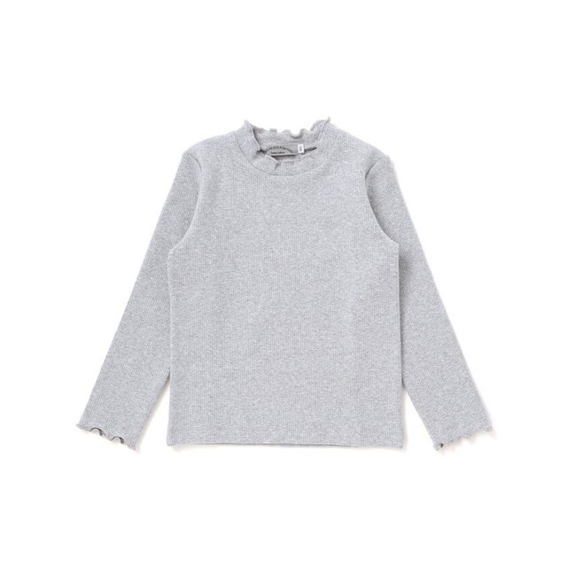 【店舗限定】プチハイネックリブトップス(95～150㎝) （グレー）