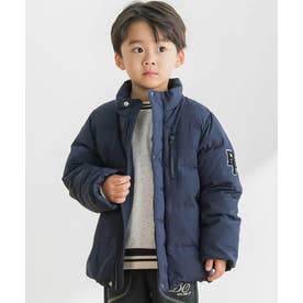 【店舗限定】ワッペン付きタフタダウンコート(95～160㎝) （ネイビー）