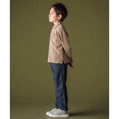 ヘリンボーンパイピングロングパンツ(95~160cm) （ネイビー系）｜詳細画像