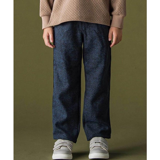ヘリンボーンパイピングロングパンツ(95~160cm) （ネイビー系）
