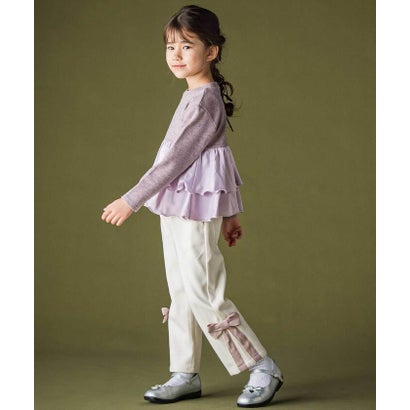 リボンテープ ロングパンツ(95~160cm) （オフホワイト）｜詳細画像
