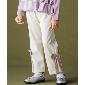 リボンテープ ロングパンツ(95~160cm) （オフホワイト）