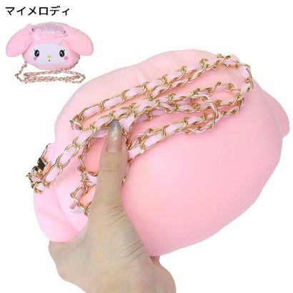サンリオキャラクターズ 肩掛けバッグ ダイカット ショルダーバッグ チェーンショルダーバッグ ポシェット マイメロディ Sanrio ヤスダ通商｜詳細画像