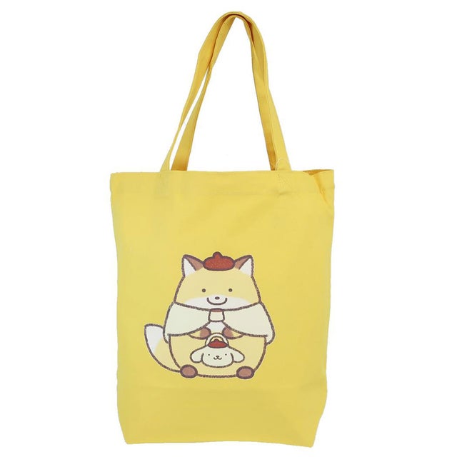 なんでもいきものxサンリオキャラクターズ 手提げかばん トートバッグ NMxPN/YE Sanrio ワタナベ