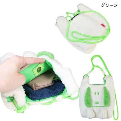 シネマコレクション cinemacollection スヌーピー 肩掛けバッグ ぬいぐるみ ミニ ショルダーバッグ IP.RSmクリプティッドPNTS-1R グリーン ピーナッツ ルートート｜詳細画像