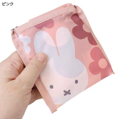 miffy エコバッグ BIG FLOWER ショッピングバッグS ピンク ディックブルーナ エフエービージャパン｜詳細画像