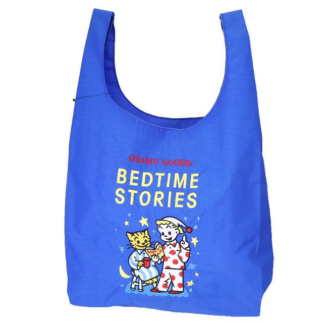 オサムグッズ エコバッグ 刺繍 ショッピングバッグ マイバッグ ネイビー-1 Osamu Goods エフエービージャパン