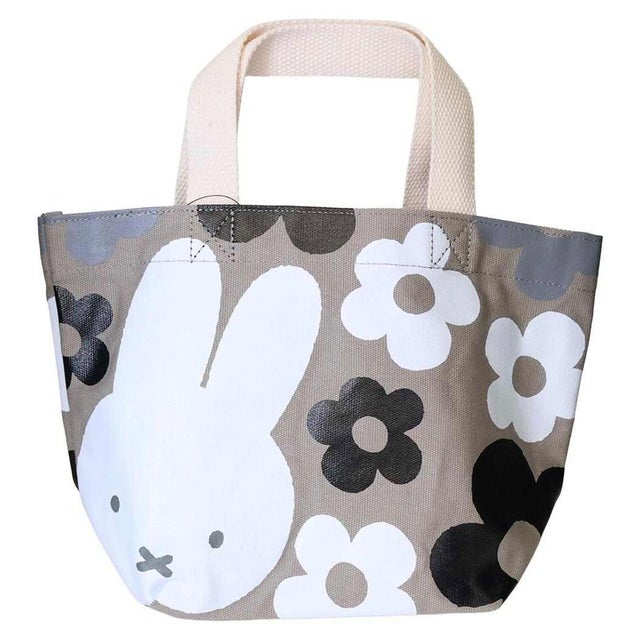 miffy ランチトート BIG FLOWER ミニトートバッグ グレー ディックブルーナ エフエービージャパン