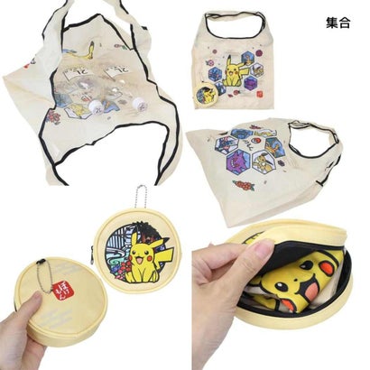 ポケットモンスター ショッピングバッグ ポーチ付きエコバッグ 集合 ポケモン｜詳細画像