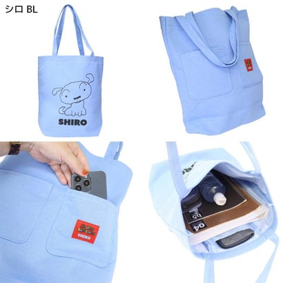 クレヨンしんちゃん 手提げかばん トートバッグ シロ BL スモールプラネット｜詳細画像