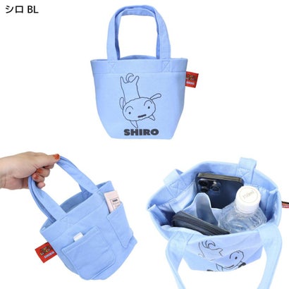クレヨンしんちゃん ランチバッグ ミニバッグ シロ BL スモールプラネット｜詳細画像