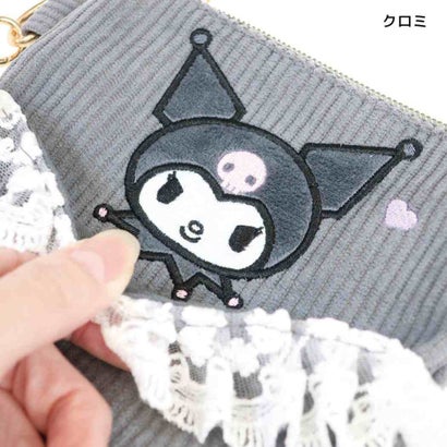 シネマコレクション cinemacollection サンリオ ショルダーバッグ フリル付き ショルダー ポシェット コーデュロイ クロミ Sanrio 畑山商事｜詳細画像