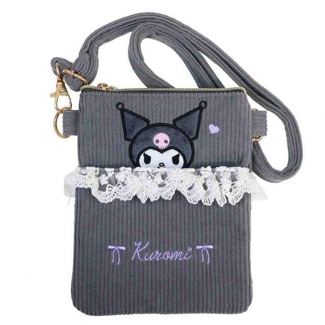 サンリオ ショルダーバッグ フリル付き ショルダー ポシェット コーデュロイ クロミ Sanrio 畑山商事