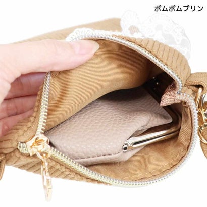シネマコレクション cinemacollection サンリオ ショルダーバッグ フリル付き ショルダー ポシェット コーデュロイ ポムポムプリン Sanrio 畑山商事｜詳細画像
