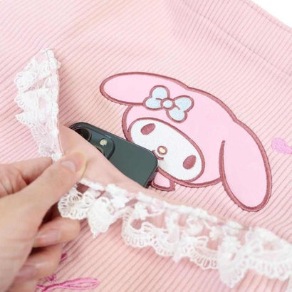 サンリオ 肩掛けカバン フリル付き トートバッグ コーデュロイ マイメロディ Sanrio 畑山商事｜詳細画像