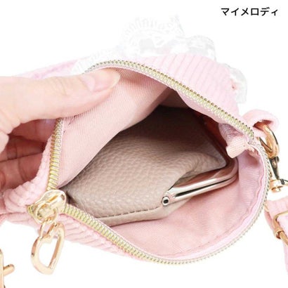 シネマコレクション cinemacollection サンリオ ショルダーバッグ フリル付き ショルダー ポシェット コーデュロイ マイメロディ Sanrio 畑山商事｜詳細画像