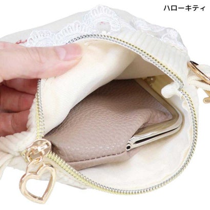 シネマコレクション cinemacollection サンリオ ショルダーバッグ フリル付き ショルダー ポシェット コーデュロイ キティ Sanrio 畑山商事｜詳細画像
