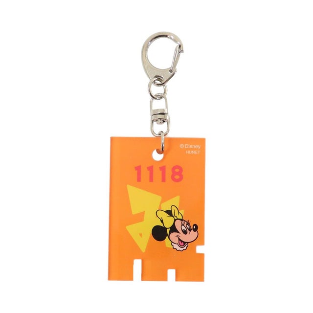 ミニーマウス キーリング アクリルキーホルダー ディズニー ヒューネット サウナ コレクション雑貨 キャラクター グッズ  （メーカー指定色）