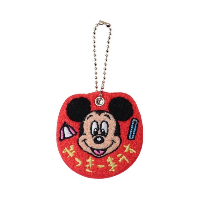 ミッキーマウス キーチェーン ワッペンホルダー ディズニー ヒューネット サウナ コレクション雑貨 キャラクター グッズ  （メーカー指定色）