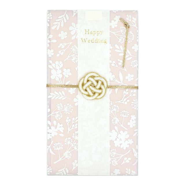 Tomoko Hayashi のし袋 ベールで包む白箔祝儀袋 花風 クローズピン お祝い袋 金封 結婚 グッズ  （メーカー指定色）