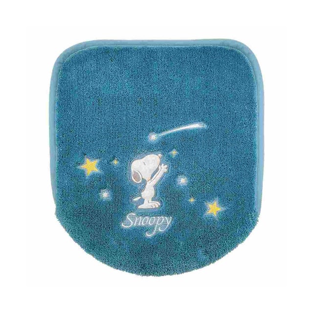 スヌーピー[トイレ用品]兼用フタカバー 星空 ピーナッツ【返品不可商品】 （ブルー）
