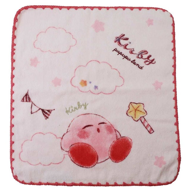 星のカービィ ウォッシュタオル ハンドタオル コットンキャンディ 雲とカービィ nintendo グッズ キャラクター プレゼント 男  （メーカー指定色）
