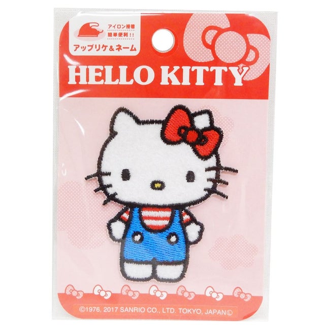 ハローキティ アイロンパッチ サンリオ ワッペン キャラクター グッズ パイオニア 手芸用品 入園 入学 準備雑貨 プレゼント 男の子  （メーカー指定色）