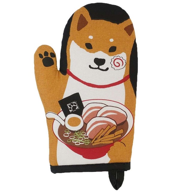 鍋つかみ ミトン ラーメンですか ブラック いぬ フレンズヒル （メーカー指定色）