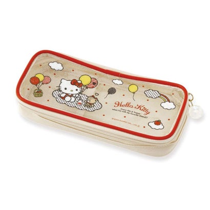 ハローキティ 筆箱 ペンケース ラウンドジップ クリアN サンリオ エムプラン 新学期準備文具 キャラクター グッズ｜詳細画像