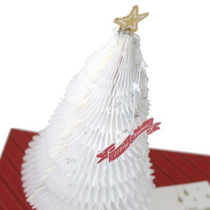 PopupCardseries クリスマスカード ハニカム ツリーカード スノーホワイト 封筒付きグリーティングカードクリスマス プレゼント 男 （メーカー指定色）｜詳細画像