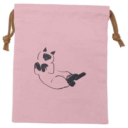 yukino 巾着袋 巾着S PINK ねこ ディバージョン 小物入れ きんちゃくポーチ おしゃれ プレゼント グッズ  （メーカー指定色）｜詳細画像