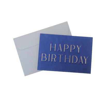 シネマコレクション cinemacollection [グリーティングカード]エンボスグリーティングカード HAPPY BIRTHDAY  （ブルー）｜詳細画像
