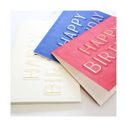 シネマコレクション cinemacollection [グリーティングカード]エンボスグリーティングカード HAPPY BIRTHDAY  （ブルー）｜詳細画像