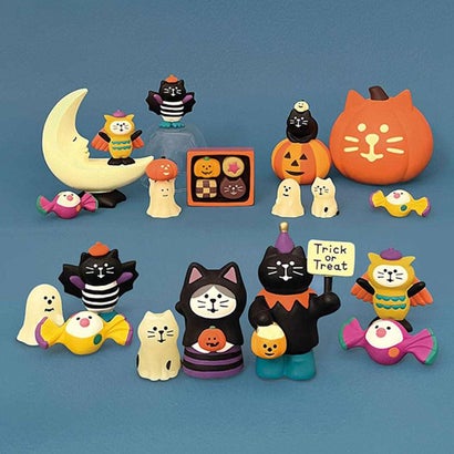シネマコレクション cinemacollection HAPPY OBAKE NIGHT マスコット ミミズクにゃんこ concombre デコレ インテリア ハロウィン かわいい グッズ｜詳細画像