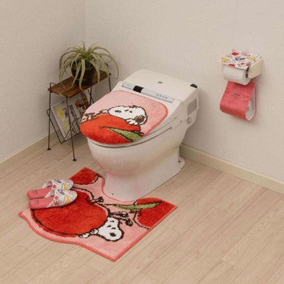 スヌーピー トイレ用品 スリッパ フレッシュフルーツ レッド ピーナッツ センコー 新生活雑貨 キャラクター グッズ｜詳細画像