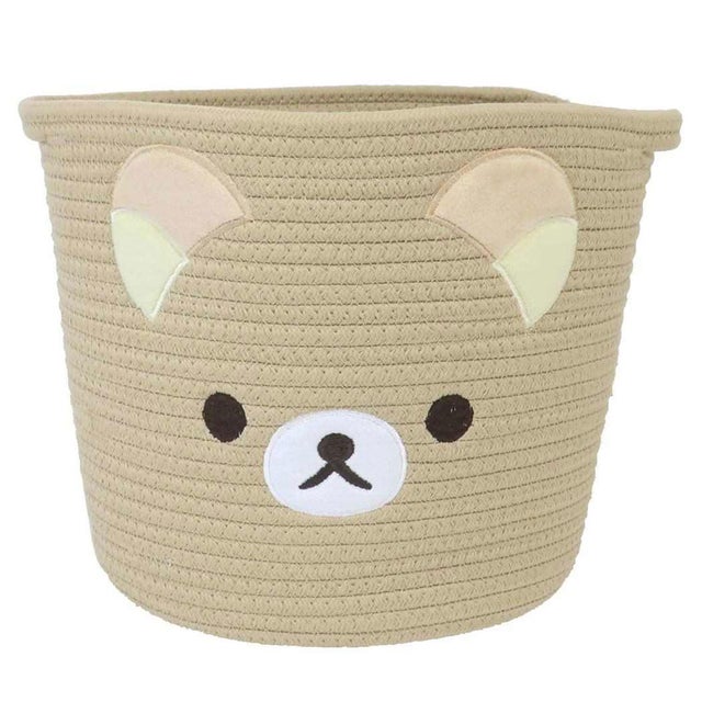 リラックマ 収納用品 ロープバスケット Lサイズ サンエックス ティーズファクトリー 洗濯物入れ 収納ボックス おもちゃ箱 キャラクター グッズ