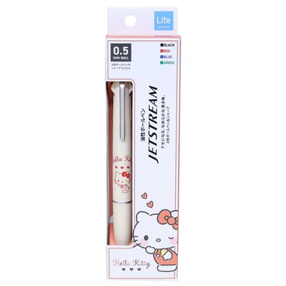 ハローキティ シャープペン＆黒赤青緑4色ボールペン ジェットストリーム Lite touch ink 4＆1 0.5mm サンリオ カミオジャパン 新学期準備文具 三菱鉛筆 リフィル交換可能｜詳細画像