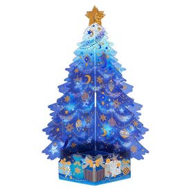 CHRISTMAS グリーティングカード クリスマス 夜空のツリー 1枚入り JX48-6 サンリオ