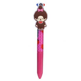 モンチッチ 黒赤緑青 ボールペン マスコット付き4色ボールペン E モンチッチちゃん