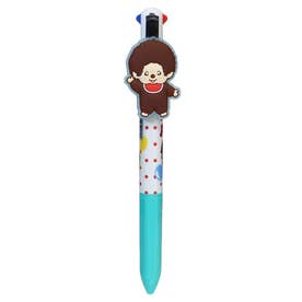 モンチッチ 黒赤緑青 ボールペン マスコット付き4色ボールペン F ヤッホー